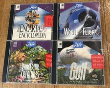 Microsoft Home CD Lot Encarta 96 World Of Flight Dangerous Creatures Golf 2.0 picture