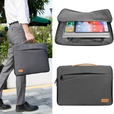 Gray Nylon Laptop Bag Travel Carry Briefcase For 13