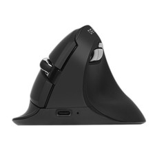 DeLUX M518 Mini Vertical Wireless Mouse Black Rechargeable Ergonomic New picture