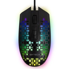 BYTECH Gaming Light Up Wired Mouse RGB LED USB Optical Black BYGAMS003BK picture