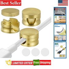 3 Pack Cable Management Clips with Extra Large Adhesive Gold Aluminum picture