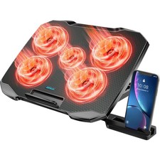 Dynamic Laptop Cooling Pad with 5 Fans & Dual USB Ports for Enhanced Performance picture