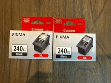 Two Canon Pixma 240 XL Black Ink Cartridges (Lot Of 2) - NEW 240XL  picture