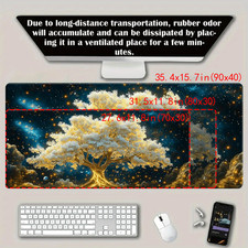 1pc, Extra-large Mouse Pad, There Are Trees in the Middle of the Blue Sky, Whi picture