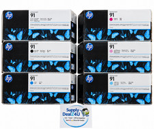 HP DesignJet Z6100 Z6200 91 C9465A C9464A C9467A C9468A Genuine OEM Ink Set picture