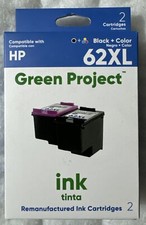 Green Project For HP 62XL Black & Color Ink Set F6U02BN - C2P05AN & C2P07AN picture