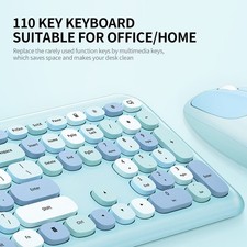 Mofii 666 Keyboard Mouse Combo Wireless 2.4G Mixed Color 110 Key Keyboard M YCKP picture