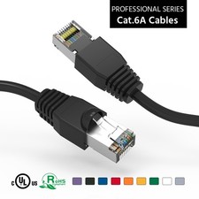 CAT6A SSTP S/FTP 1ft 2ft 3ft 7ft 10ft 15ft 20ft 25 Shielded Patch Cable 1,5 lot picture