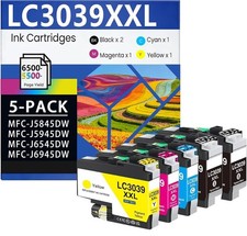 5 PACK LC3039XXL Ink For Brother MFC-J5945DW MFC-J6945DW MFC-J5845DW MFC-J6545DW picture