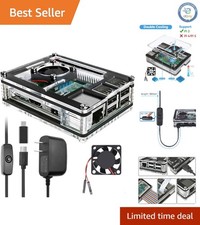 Sleek Clear Case for Raspberry Pi 3 B+ with Efficient Cooling Fans & Heatsinks picture