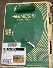 GENESIS 50785501: 24/4PR UTP CAT 5E Networking Cable Riser White 500 ft picture