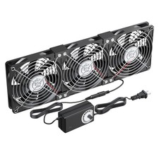 3X120mm DC Cooling Fans with AC Plug & Speed Controller for PC, Server, Greenhou picture