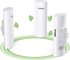3PCS Wireless Bridge Kit, Gigabit Point to 2 Point Outdoor WiFi Bridges 1000Mbps picture