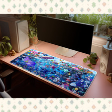 Pokemon Water Type Ocean Collage Desk Mat Mouse Pad Blue Anime Gaming Large picture