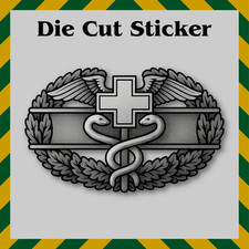 Army Combat Medic Badge Sticker, Combat Veteran Waterproof Vinyl Printed Decal picture