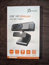 j5create JVCU100 USB HD Webcam with 360° Rotation -Black picture