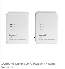 Legrand OnQ DA2300V1 Single Port Powerline Network Adaper Kit (2 Adapters) NEW picture
