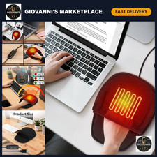USB Heated Mouse Pad Hand Warmer for Desk - Gaming & Office Use, Fast Heating picture