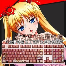 Akitsuki Airi PBT RGB Anime Cherry MX Keycaps For Mechanical Keyboard 108 Keys picture