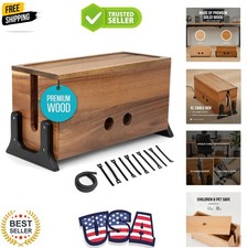 Extra Large Cable Management Box, Wood Cord Hider Box & Organizer for Power S... picture