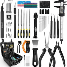 76Pcs 3D Printer Tools Kit for Model Finishing/Deburring/Drilling/Polishing, 3D picture