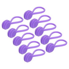 10 Pcs Magnetic Cable Clips 4.3 Inch x 0.6 Inch Purple picture
