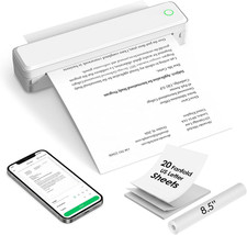Portable Inkless Printer, Bluetooth Thermal Printer, 8.5X11 picture