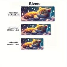 Large Cute Cat Print Mouse Pad - Non-Slip, Washable & Cooling Desk Mat for Off picture