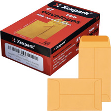 500 PCS #7 Coin Envelopes, 3.5 X 6.5 Inches Brown Kraft Envelopes Classic Small picture