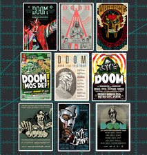 MF DOOM Concert Poster Stickers - Set of 9 - Matte Vinyl - Madvillain Rap HipHop picture