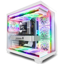 Y6 Mid Tower Computer Case with Infinity Mirror Fans picture