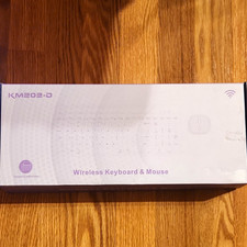 KM202-D Wireless Keyboard & Mouse Combo w/ Holder Pink/White QWERTY English picture