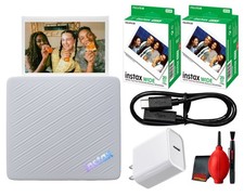 Fujifilm instax Link WIDE 2 Blue Printer with 40 Film Bundle picture