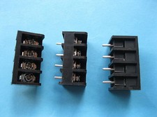 200 pcs Black 4 pin 6.35mm Screw Terminal Block Connector Barrier Type DC29B New picture