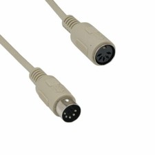 Kentek 25 ft DIN 5 Pin Cable Male to Female Extension AT style keyboard to PC picture