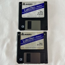 Avery Label Pro for Windows v1.01 – 3.5” Floppy Disk Set (2 Disks) – Vintage picture