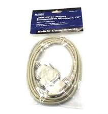 Belkin 10' Cable IBM AT To Hayes Modem DB9 Female/DB25 Male F2L088-10 New picture