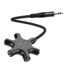 HOSONGIN 5-Way Headphone Splitter - 3.5mm Audio Sharing Hub with Black  picture