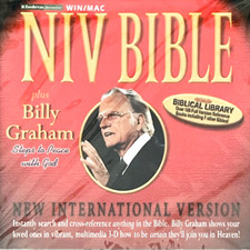 NEW NIV Bible Billy Graham CD Software New International Version Win/Mac Sealed picture