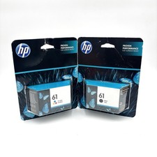 Lot Of 2 Genuine HP 61  Color & Black Printer Ink Cartridge Exp Apr 2023 & 2022 picture