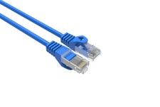 CAT6 Slim Ethernet Patch Cable Blue 5FT 25 PACK picture
