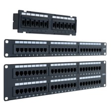 12 24 48 Port CAT6 RJ45 110 Network Patch Panel Surface Wall Mount Bracket picture