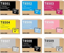 T850 Ink Cartridge (9-Pack, 80ML) for Epson SureColor P800 T85019T8501 picture