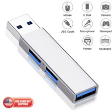 High Speed Aluminum 3 Port USB 3.0 Multi HUB Splitter Desktop PC Laptop Adapter picture
