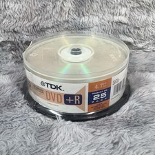 TDK - DVD+R 25 Blank Discs 8X 120Min 4.7GB RW (New Sealed) picture