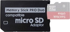 PSP Memory Stick Adapter, Funturbo Micro SD to PRO 1 Pack, Black  picture
