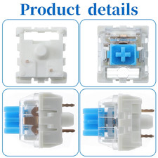 45 PCS Mechanical Keyboard Switches 3 Pin Blue Clicky Switches Dustproof Keyb... picture