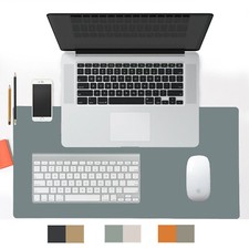 Dual Sided PU Leather Desk Pad Mat Desk Protector 27.5X 13.5 inch picture