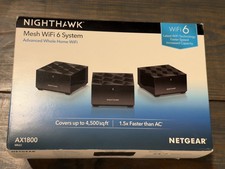 NETGEAR Nighthawk AX1800 Mesh WiFi 6 System 3-Pack Whole Home Coverage MK63 picture