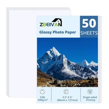 50 PCS Glossy Photo Paper 3.5x5 Inch Inkjet Printer For Dye Ink 200 GSM picture